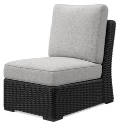 Beachcroft Black/Light Gray 5-Piece Outdoor Sectional - Ornate Home
