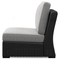Beachcroft Black/Light Gray 5-Piece Outdoor Sectional - Ornate Home
