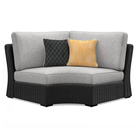Beachcroft Black/Light Gray 5-Piece Outdoor Sectional - Ornate Home