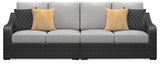 Beachcroft Black/Light Gray 5-Piece Outdoor Sectional - Ornate Home