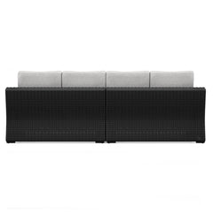 Beachcroft Black/Light Gray 5-Piece Outdoor Sectional - Ornate Home
