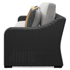 Beachcroft Black/Light Gray 5-Piece Outdoor Sectional - Ornate Home