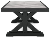 Beachcroft Black/Light Gray Outdoor Coffee Table - Ornate Home