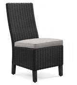 Beachcroft Black/Light Gray Outdoor Dining Table, 4 Chairs and Bench - Ornate Home