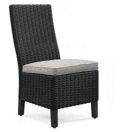 Beachcroft Black/Light Gray Outdoor Dining Table, 4 Chairs and Bench - Ornate Home