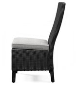 Beachcroft Black/Light Gray Outdoor Dining Table, 4 Chairs and Bench - Ornate Home