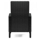 Beachcroft Black/Light Gray Outdoor Dining Table, 4 Chairs and Bench - Ornate Home