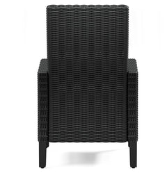 Beachcroft Black/Light Gray Outdoor Dining Table, 4 Chairs and Bench - Ornate Home