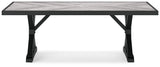 Beachcroft Black/Light Gray Outdoor Dining Table - Ornate Home