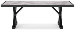 Beachcroft Black/Light Gray Outdoor Dining Table - Ornate Home