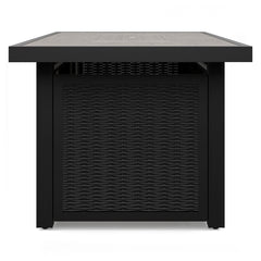 Beachcroft Black/Light Gray Outdoor Fire Pit Table - Ornate Home