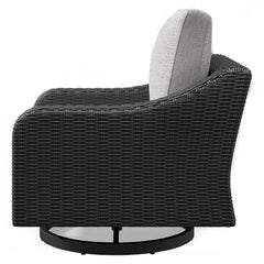 Beachcroft Black/Light Gray Outdoor Sofa & 2 Lounge Chairs - Ornate Home