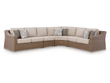 Beachcroft New Beige 4-Piece Outdoor Sectional - Ornate Home