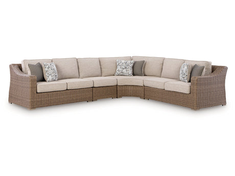 Beachcroft New Beige 4-Piece Outdoor Sectional - Ornate Home