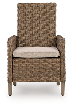 Beachcroft New Beige Outdoor Arm Chair with Cushion (Set of 2) - Ornate Home