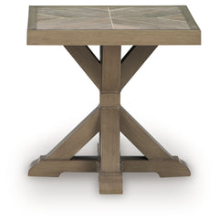 Beachcroft New Beige Outdoor End Table - Ornate Home
