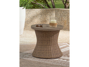 Beachcroft New Beige Outdoor End Table - Ornate Home