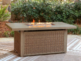 Beachcroft New Beige Outdoor Fire Pit Table - Ornate Home