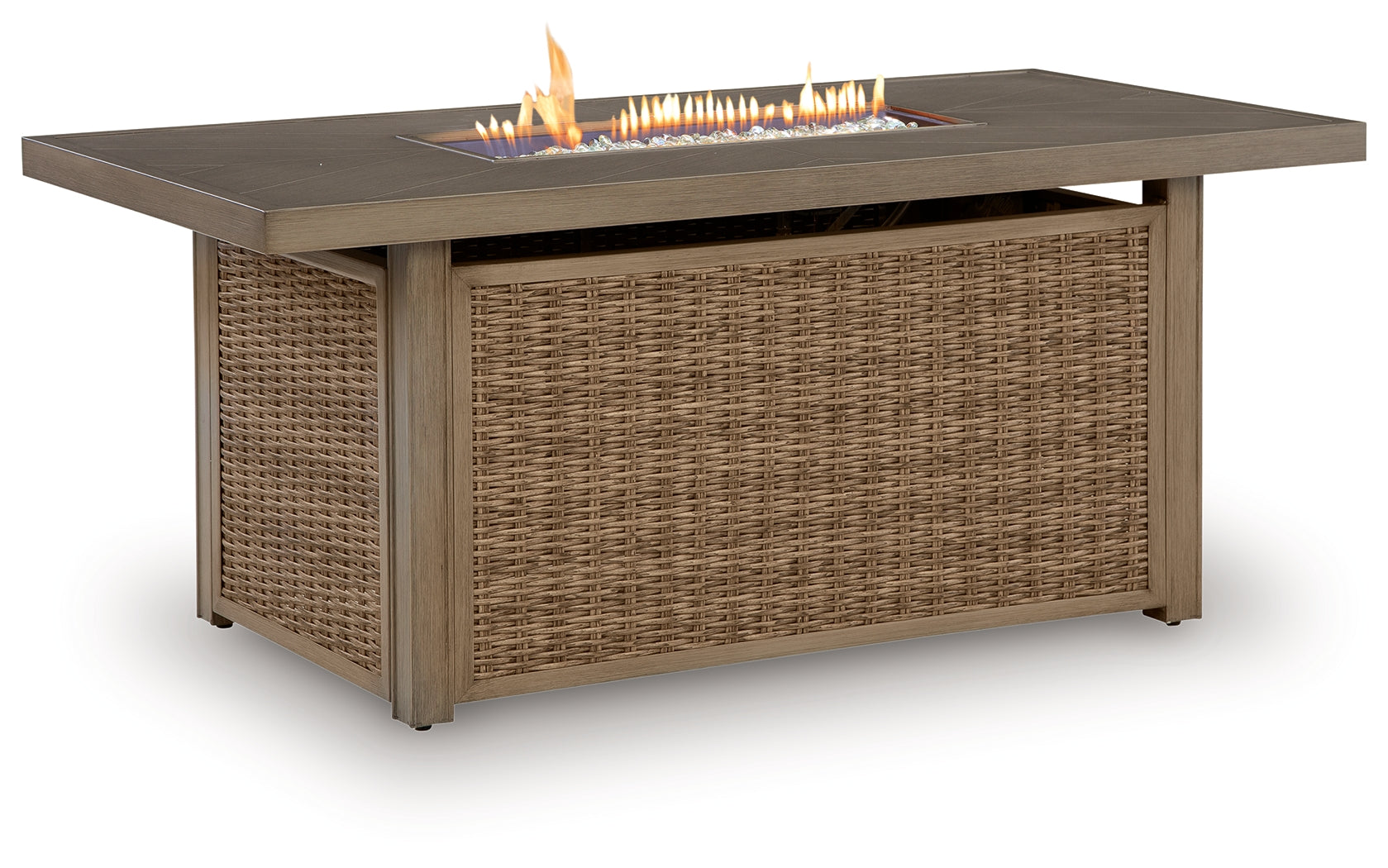 Beachcroft New Beige Outdoor Fire Pit Table - Ornate Home