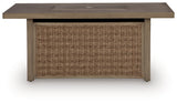 Beachcroft New Beige Outdoor Fire Pit Table - Ornate Home