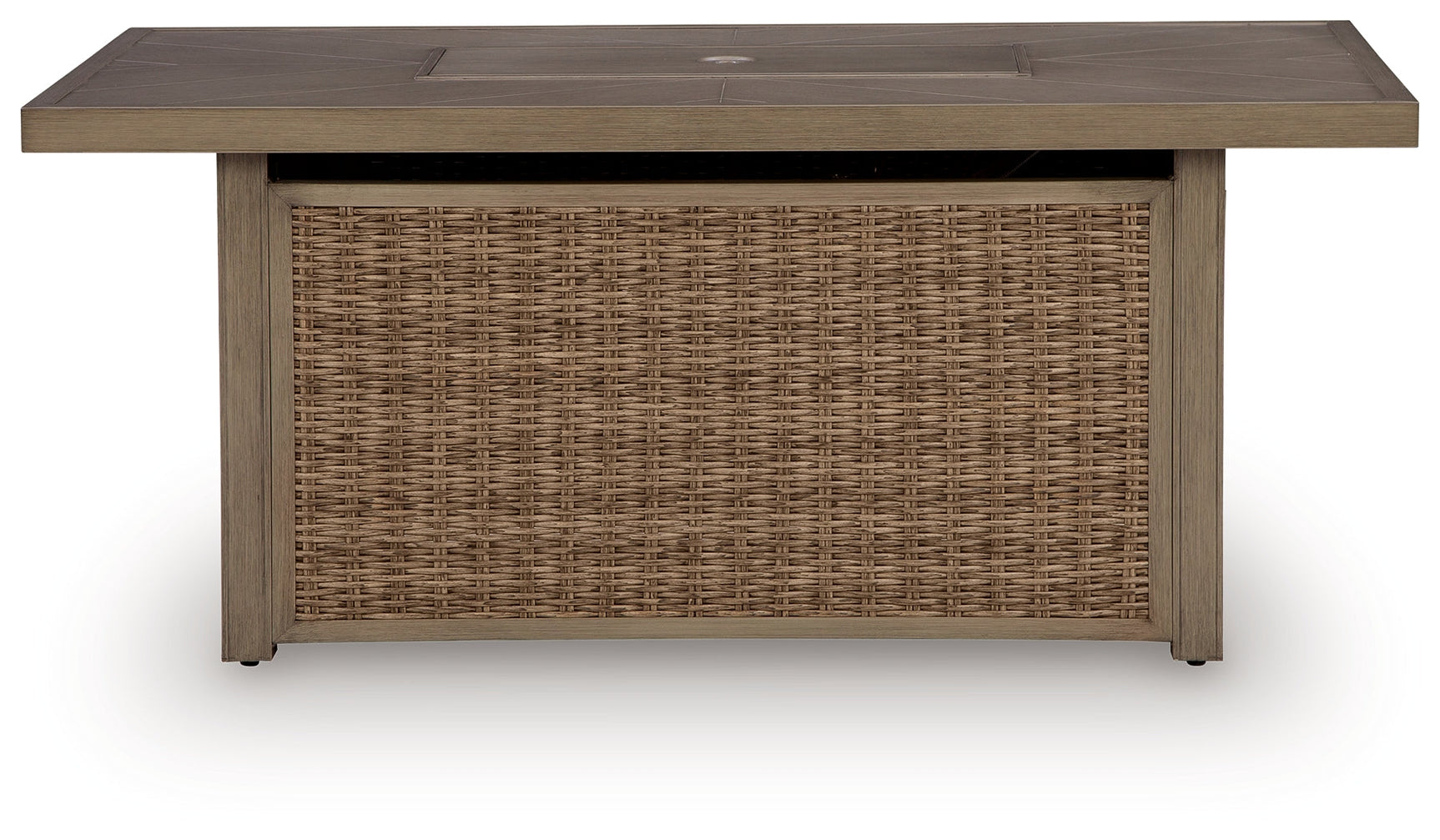 Beachcroft New Beige Outdoor Fire Pit Table - Ornate Home