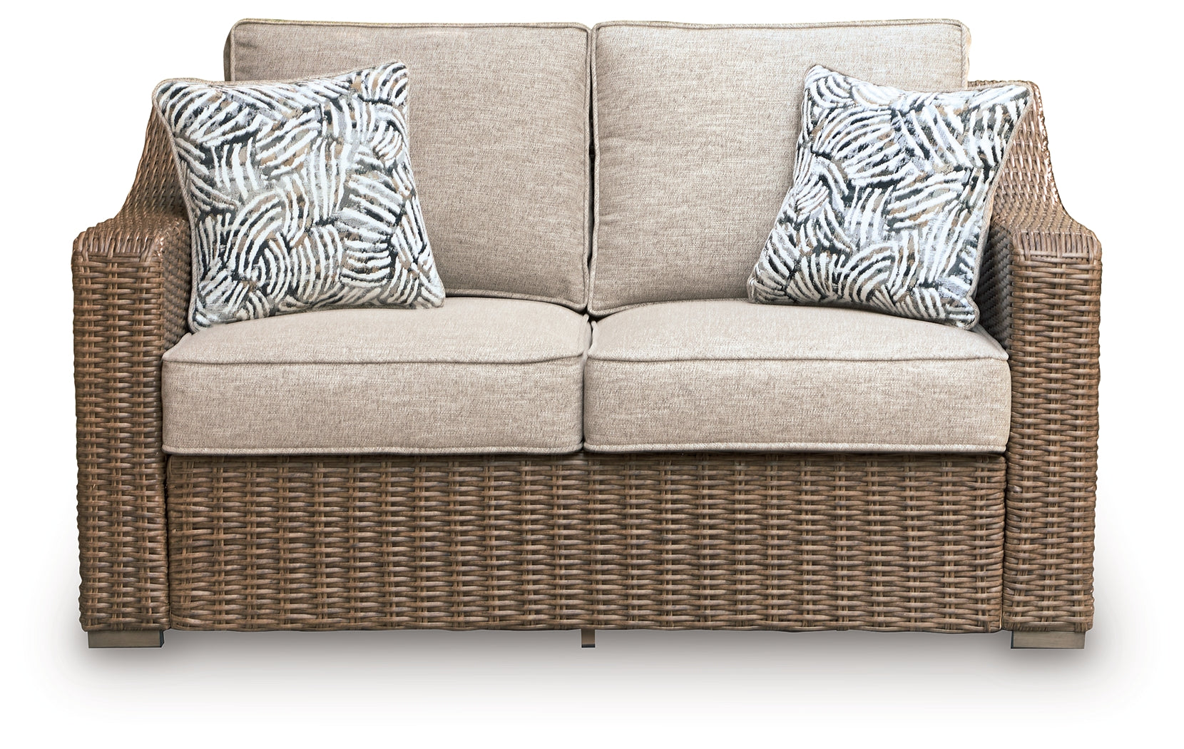 Beachcroft New Beige Outdoor Loveseat with Cushion - Ornate Home