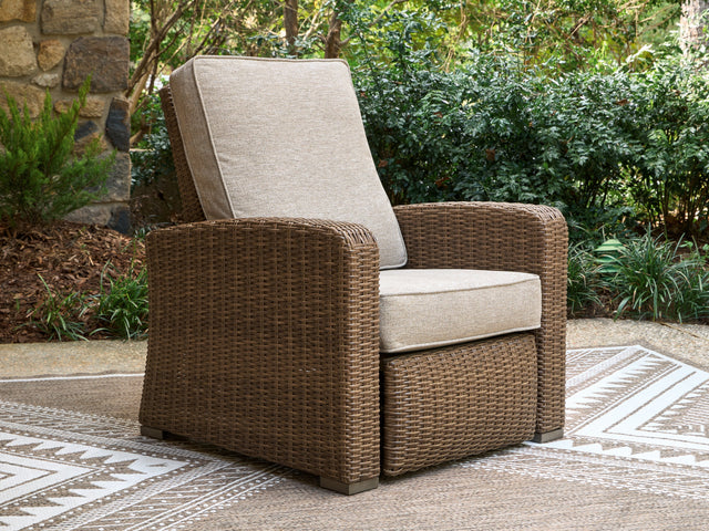 Beachcroft New Beige Outdoor Recliner - Ornate Home
