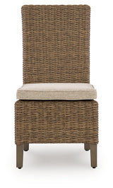 Beachcroft New Beige Outdoor Side Chair with Cushion (Set of 2) - Ornate Home