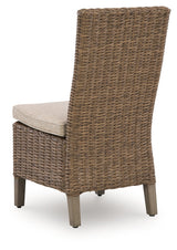 Beachcroft New Beige Outdoor Side Chair with Cushion (Set of 2) - Ornate Home