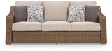 Beachcroft New Beige Outdoor Sofa with Cushion - Ornate Home