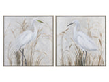 Beachin' Egrets White/Natural Canvas