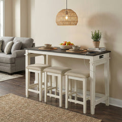 Beacon Beige 4-Piece Pack Counter Height Set - Ornate Home