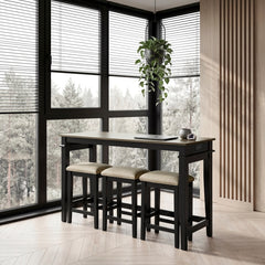 Beacon Black 4-Piece Pack Counter Height Set - Ornate Home