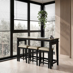 Beacon Black 4-Piece Pack Counter Height Set - Ornate Home