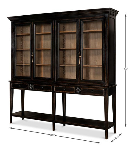 Beacon Hill Ebony Display Case - Ornate Home