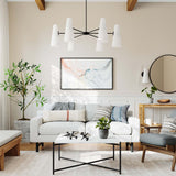 Beacon Opal Black 6-Light Chandelier - Ornate Home