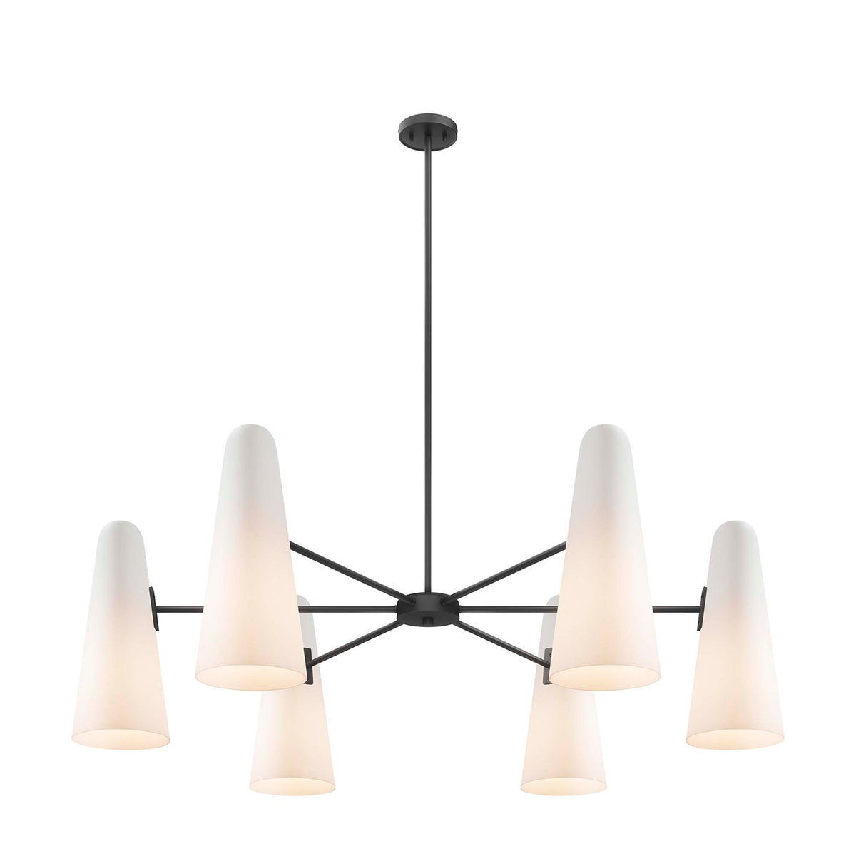 Beacon Opal Black 6-Light Chandelier - Ornate Home