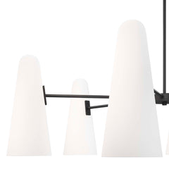 Beacon Opal Black 6-Light Chandelier - Ornate Home