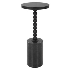 Bead Black Marble Drink Table - Ornate Home