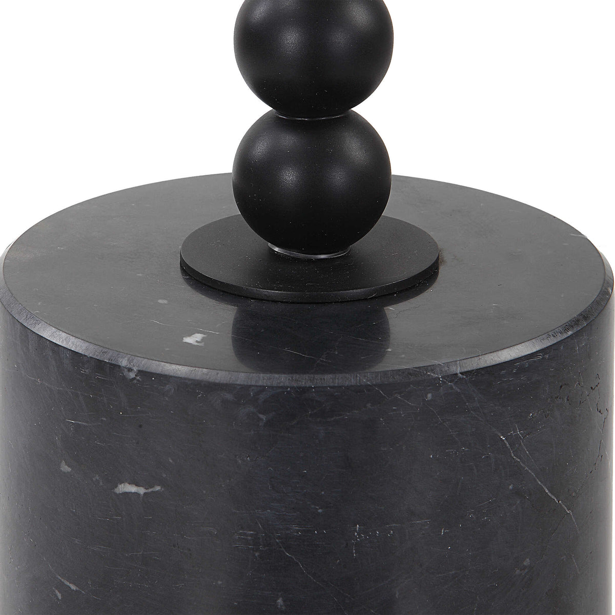 Bead Black Marble Drink Table - Ornate Home
