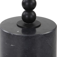 Bead Black Marble Drink Table - Ornate Home