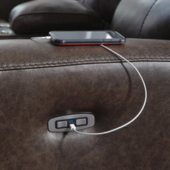 Beadel Smoke Power Reclining Sofa - Ornate Home