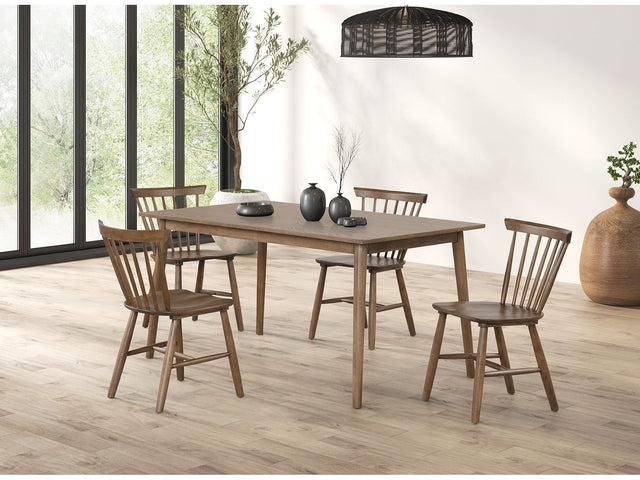 Beale Walnut 5 Piece Dining Set - Ornate Home