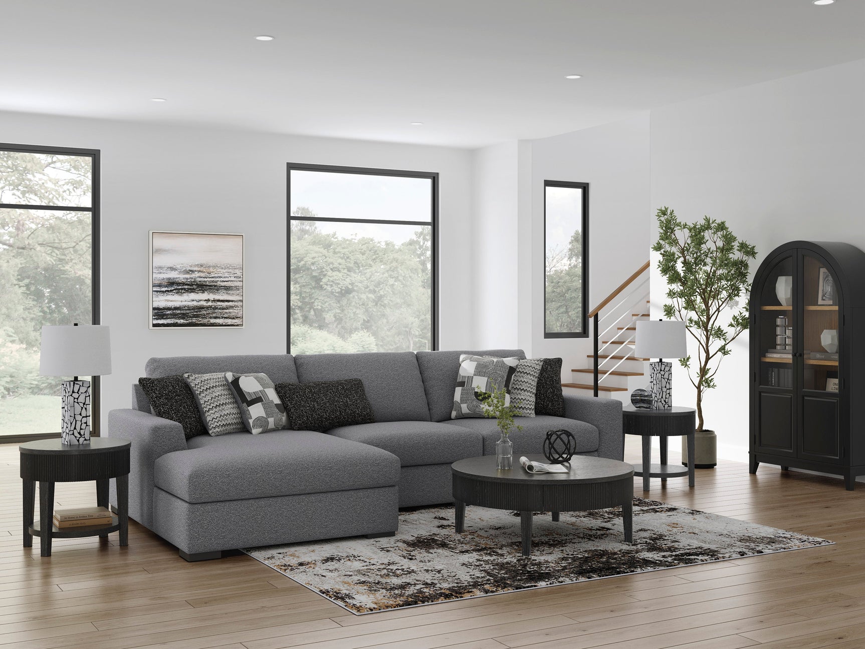 Bealton Salt and Pepper 3-Piece Sectional with Chaise (Online Special Price) - Ornate Home