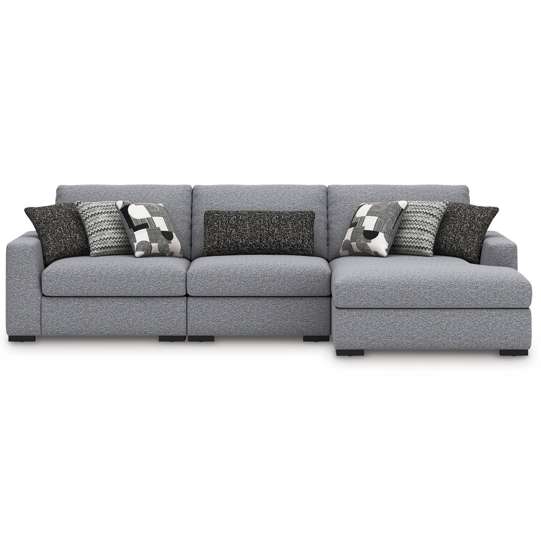 Bealton Salt and Pepper 3-Piece Sectional with Chaise - Ornate Home