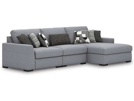 Bealton Salt and Pepper 3-Piece Sectional with Chaise - Ornate Home