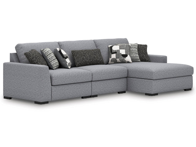 Bealton Salt and Pepper 3-Piece Sectional with Chaise - Ornate Home