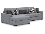 Bealton Salt and Pepper 3-Piece Sectional with Chaise - Ornate Home