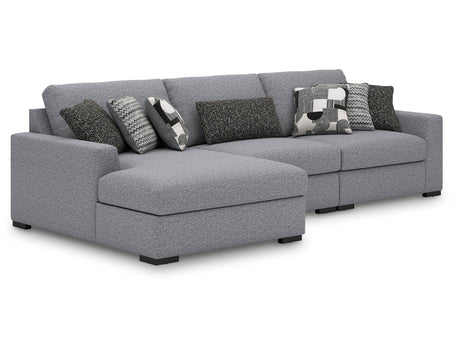 Bealton Salt and Pepper 3-Piece Sectional with Chaise - Ornate Home