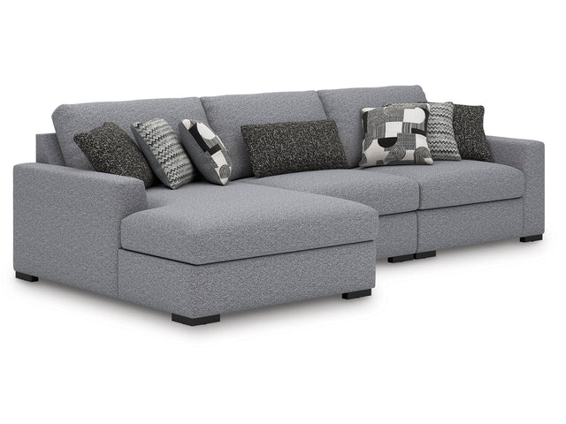 Bealton Salt and Pepper 3-Piece Sectional with Chaise - Ornate Home